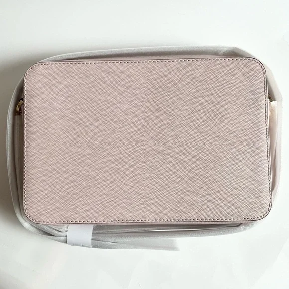 MICHAEL KORS- Jet Set LG Crossbody Bag in Light Pink with MK Print - Picture 5 of 8